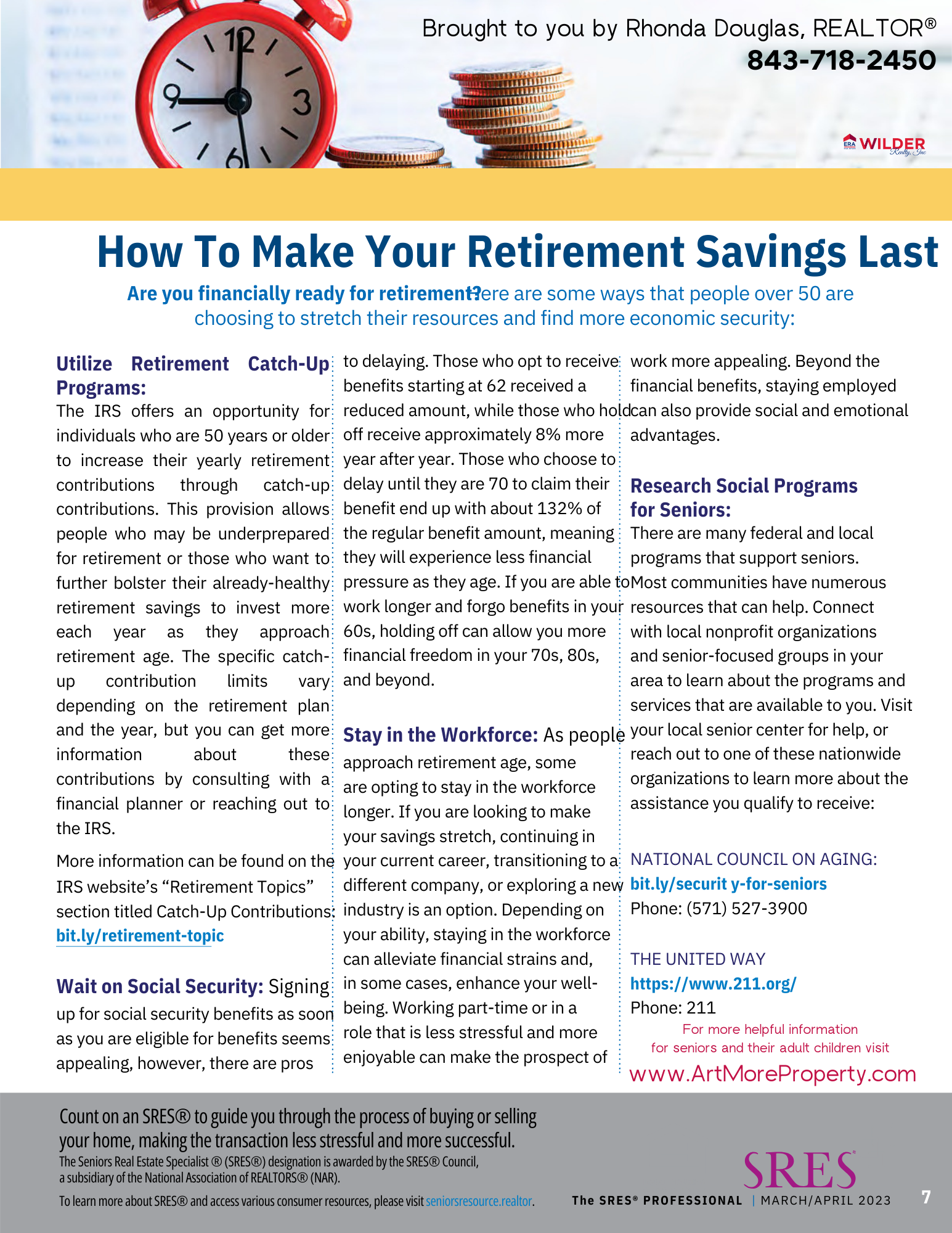 How to Make Retirement SAvings Last Geared toward Seniors